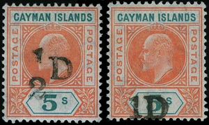 Cayman Islands Scott 18-19 Gibbons 18-19 Mint Set of Stamps
