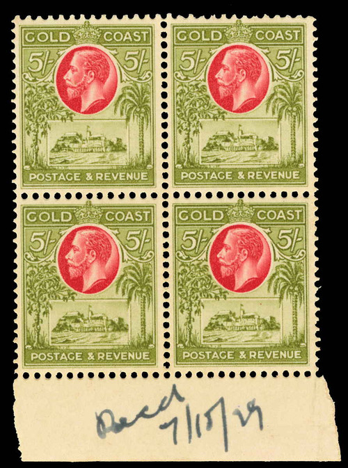 Gold Coast Scott 98-107 Gibbons 103-112 Block of Stamps ...