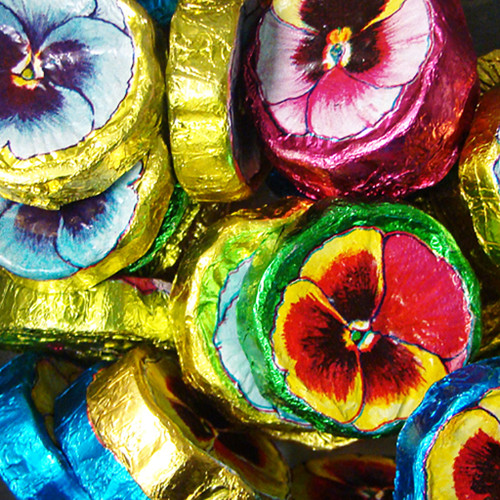 8 oz Foil Pansies
