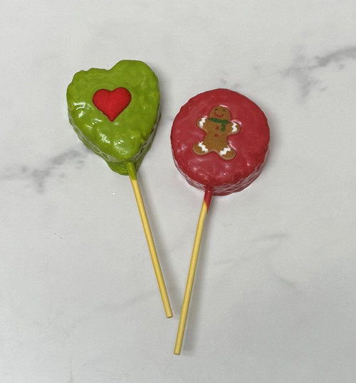 Holiday Mini Chocolate Covered Rice Krispy Treat