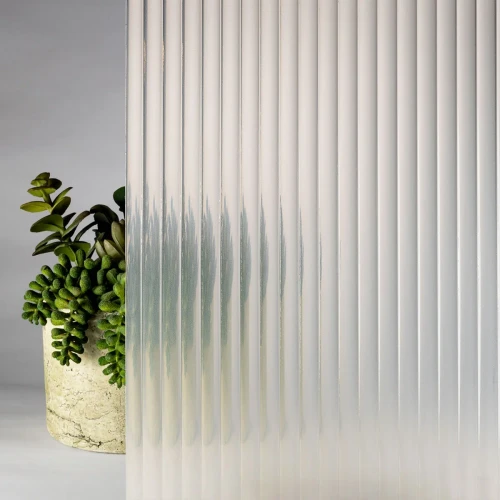 Reeded Etch 1/2" Glass