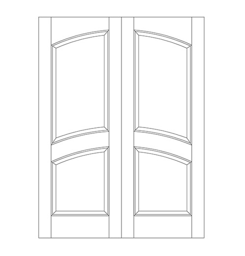 2-Panel Wood Door (DR2110CA)
