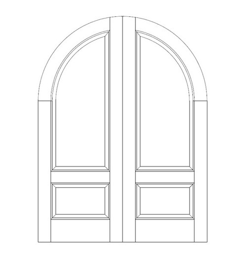 2-Panel Wood Door (DR2660CA)
