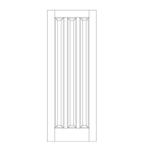 3-Panel Wood Door (DR03010-P1)