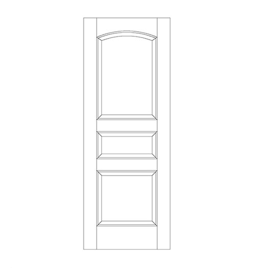 3-Panel Wood Door (DR03100-P2)