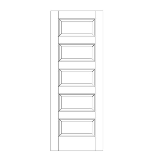 5-Panel Wood Door (DR05000-P1)