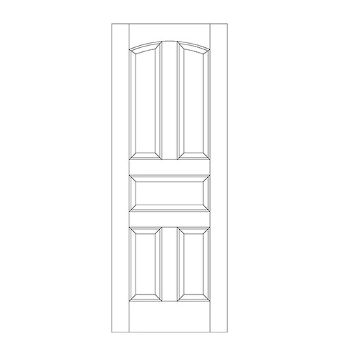 5-Panel Wood Door (DR05130-P1)