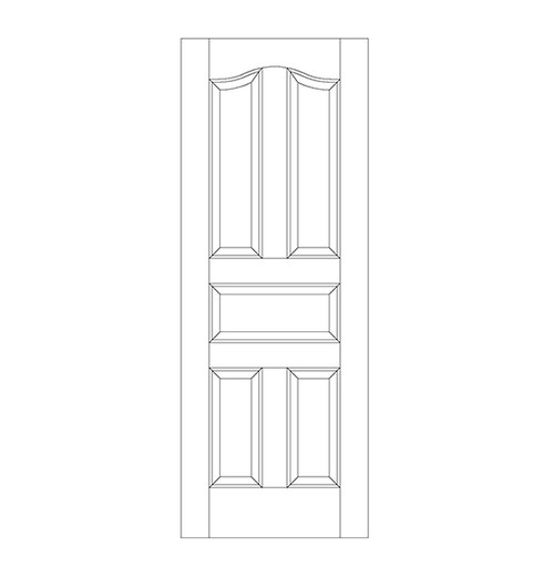5-Panel Wood Door (DR05330-P1)