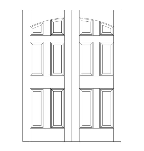 6-Panel Wood Door (DR06111-P2)