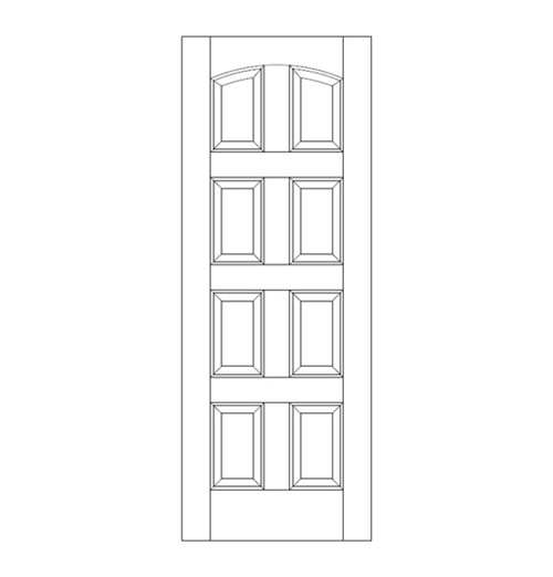 8-Panel Wood Door (DR08110-P1)