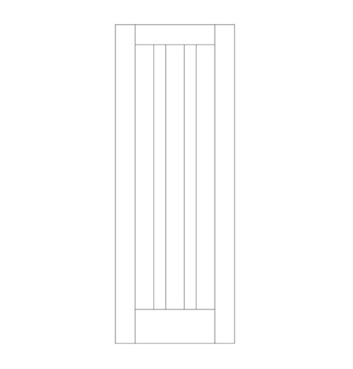 Flat Panel Wood Door (DR03010-P2)