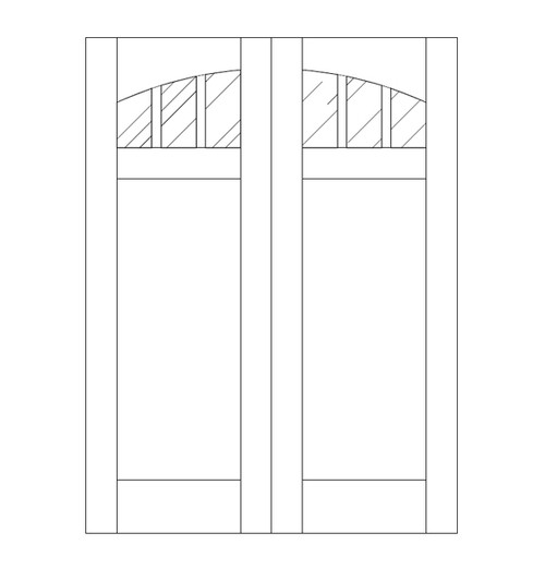 Flat Panel Wood Door (DR04121-G1)