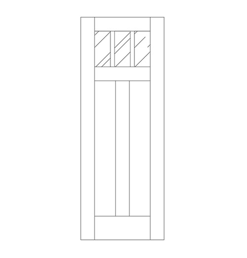 Flat Panel Wood Door (DR05080-G1)