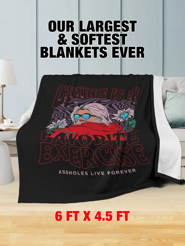 Fleece Blanket - Crying Is My Favorite Exercise