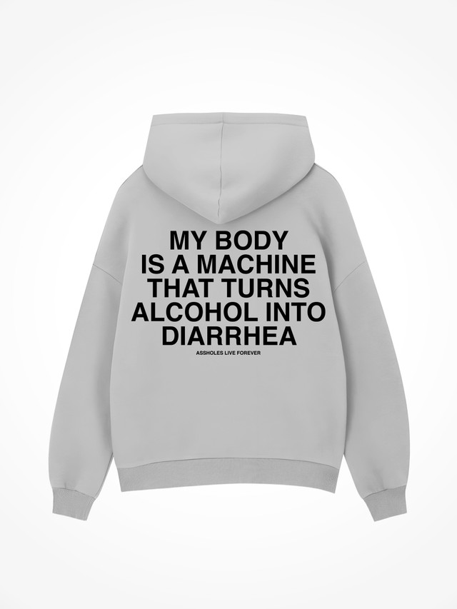 My Body Is A Machine - Sport Grey Hoodie