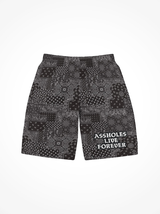 Men's All Over Print Board Shorts - ALF Grayscale Bandana