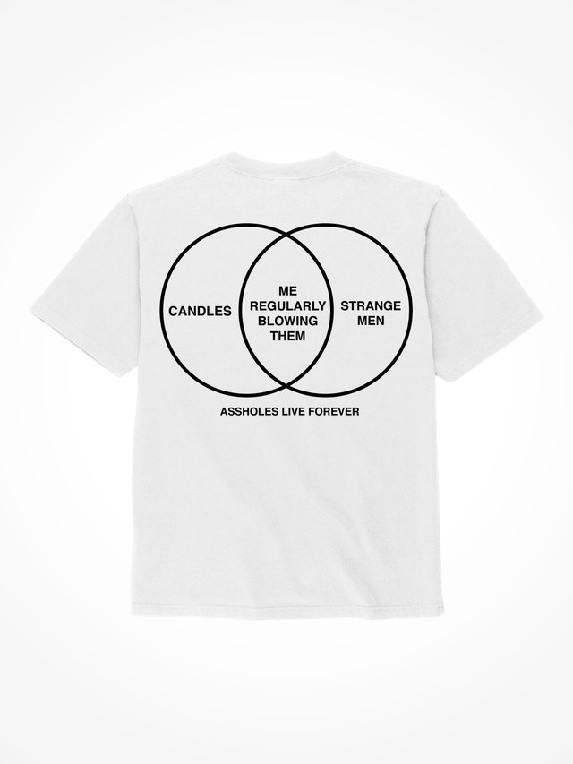 Candle Venn Diagram - White T-Shirt