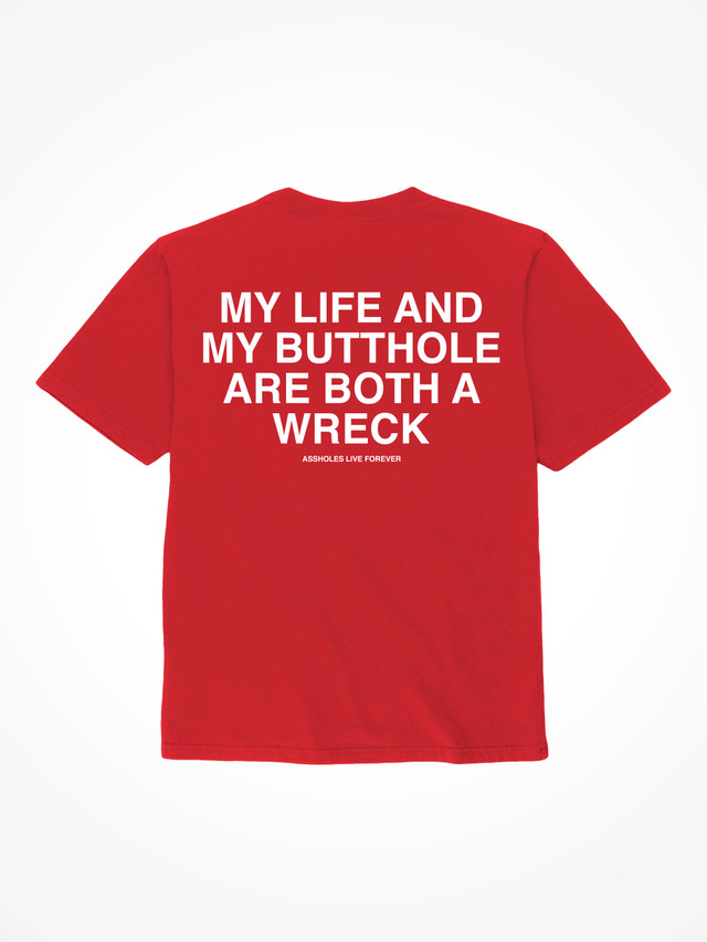 My Life And My Butthole - Red T-Shirt