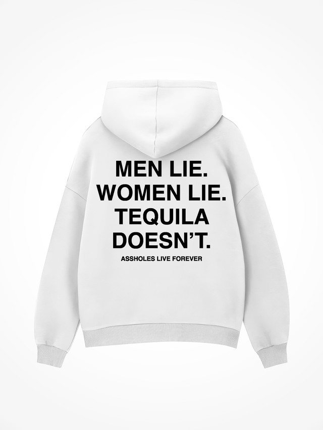 Men And Women Lie - White Hoodie