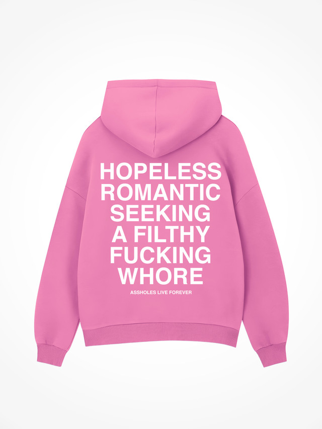 Hopeless Romantic - Safety Pink Hoodie