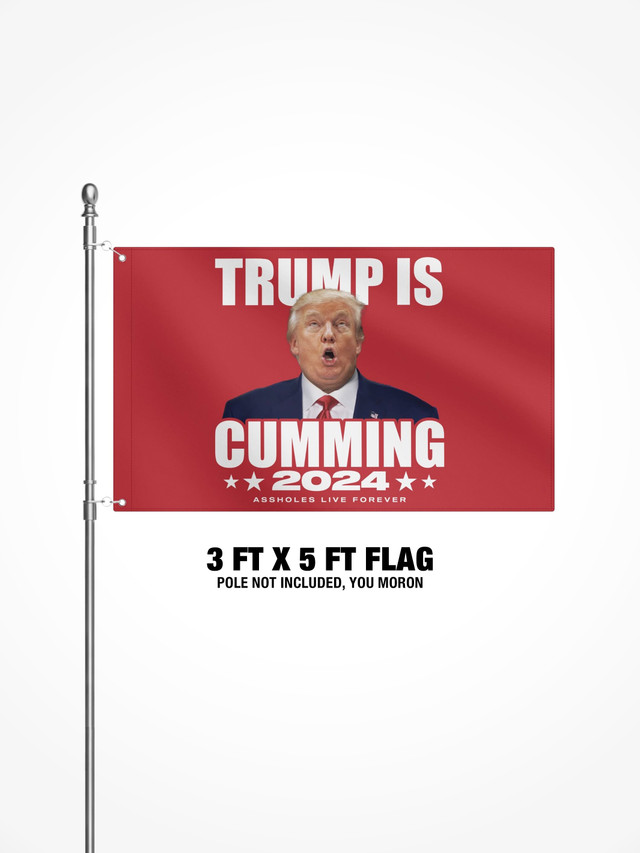 3x5 Ft Flag - Trump Is Cumming - Red