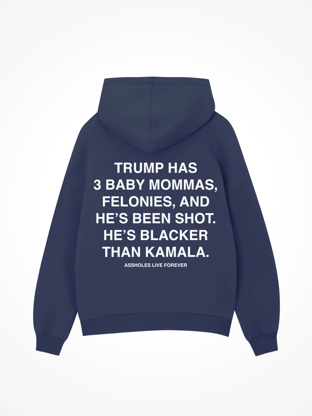 Blacker Than Kamala - Navy Blue Hoodie