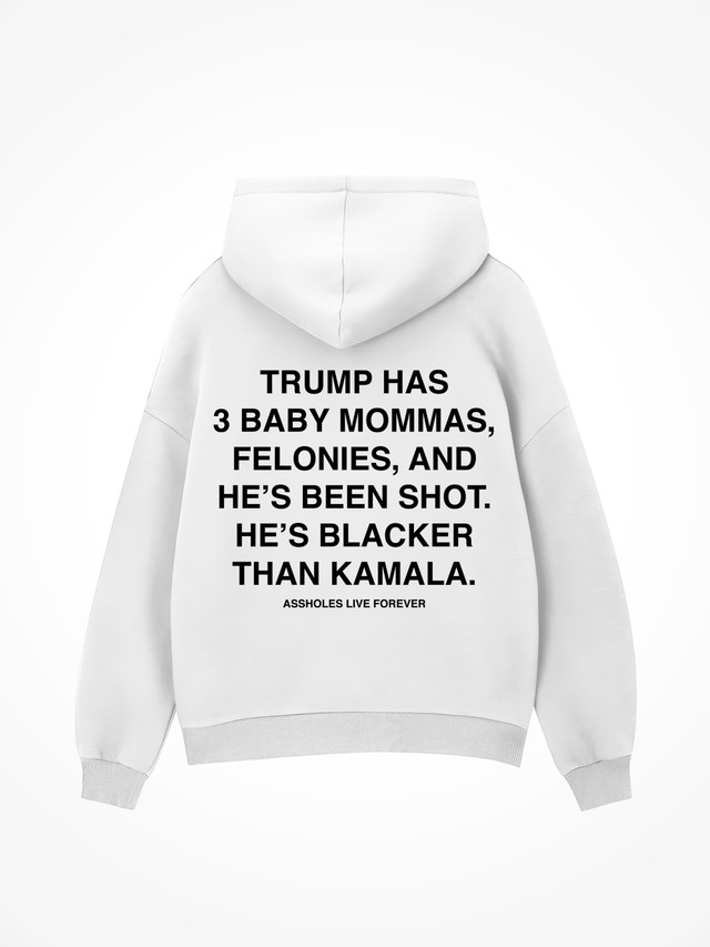 Blacker Than Kamala - White Hoodie