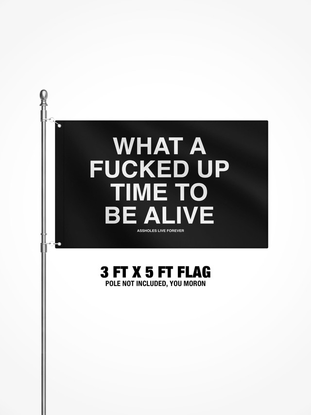 3x5 Ft Flag  - Fucked Up Time To Be Alive