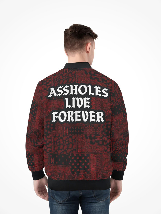 Unisex Lightweight Zip Bomber Jacket - ALF Red Bandana