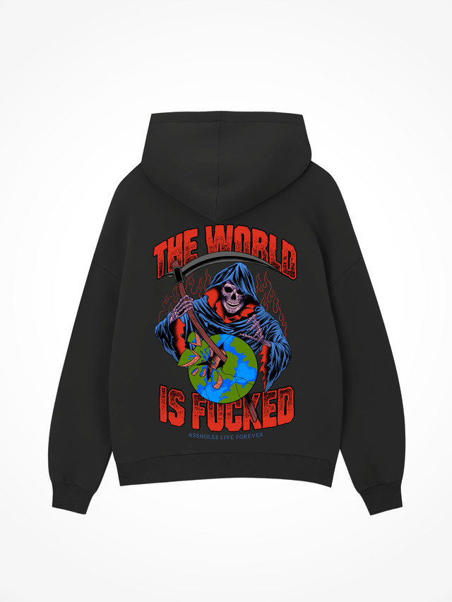 The World Is Fucked - Black Hoodie