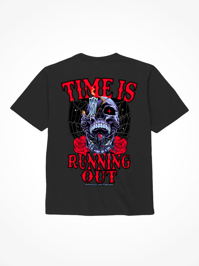 Time Is Running Out - Black T-Shirt