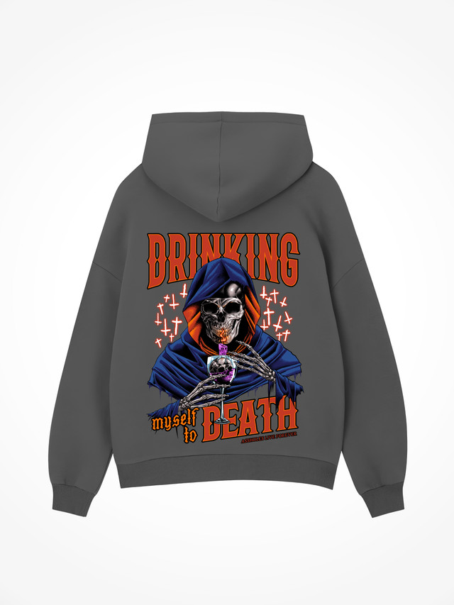 Drinking Myself To Death - Charcoal Hoodie