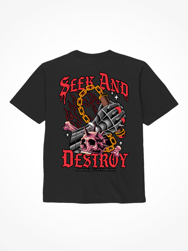 Seek And Destroy - Black T-Shirt