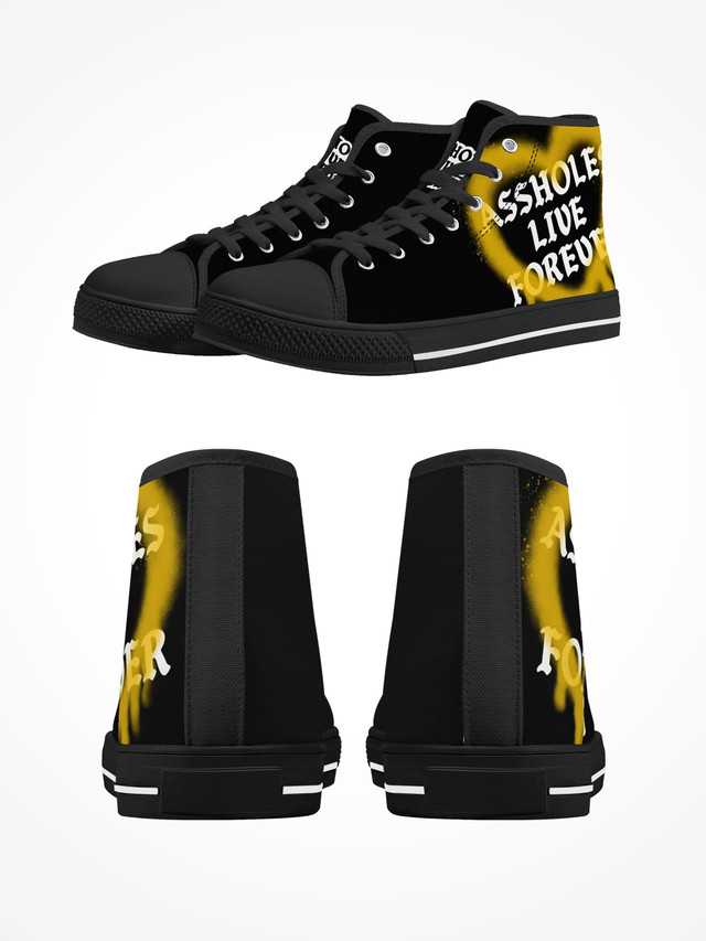 Men's High Top Canvas Shoes - ALF Spray Paint