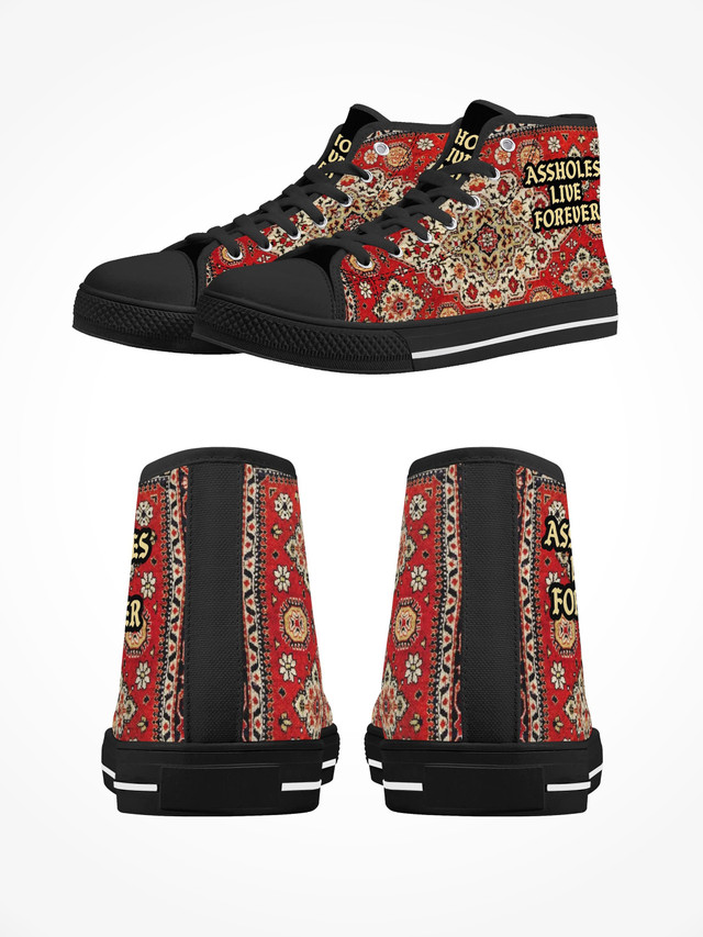 Men's High Top Canvas Shoes - ALF Oriental Rug