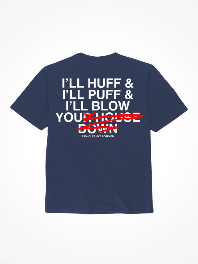 Ill Huff Ill Puff - Navy Blue T-Shirt