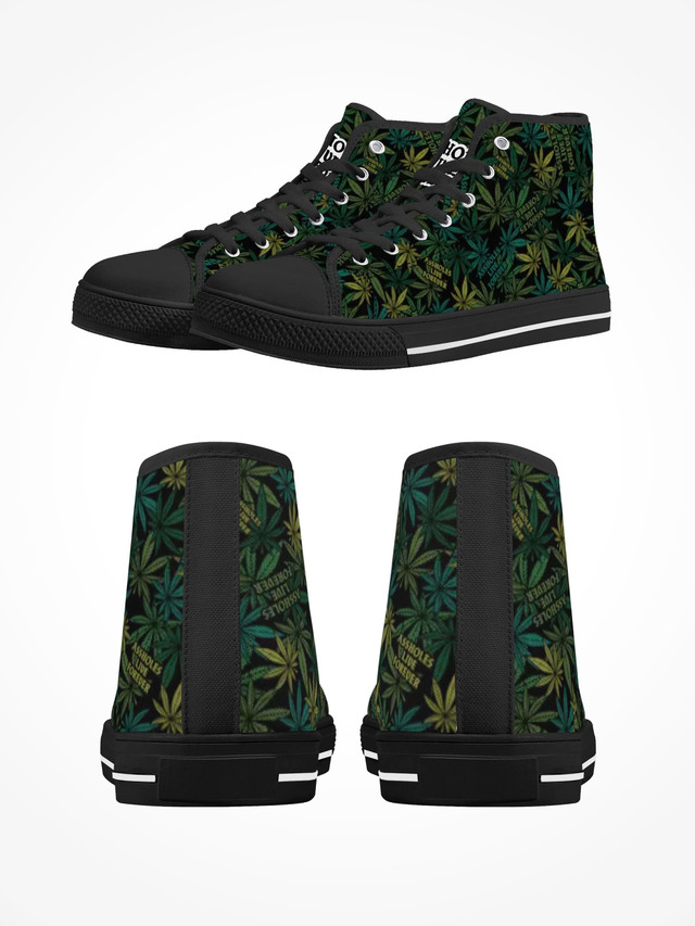 Men's High Top Canvas Shoes - ALF Weed