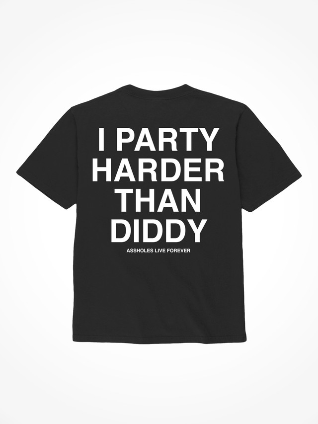 I Party Harder Than Diddy - Black T-Shirt