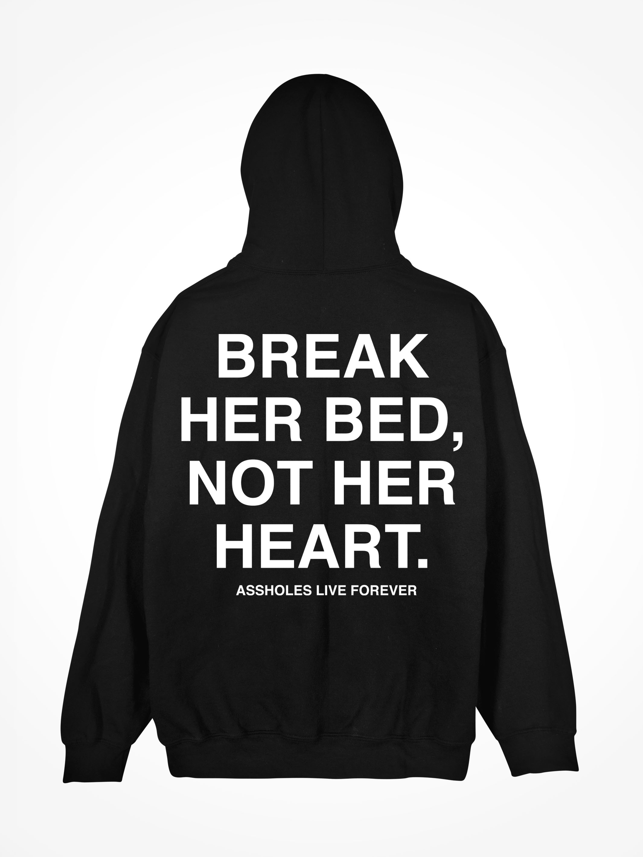 Break Her Bed • Black Hoodie Linda Finegold
