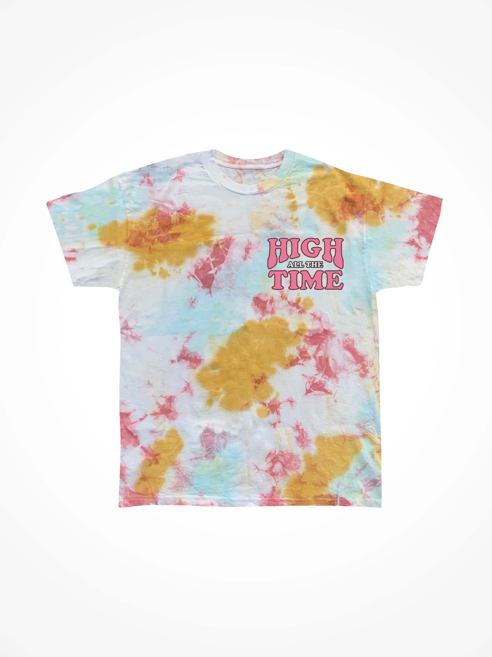 HIGH ALL THE TIME • Springtime Spatter Tie Dye Tee - LINDA FINEGOLD