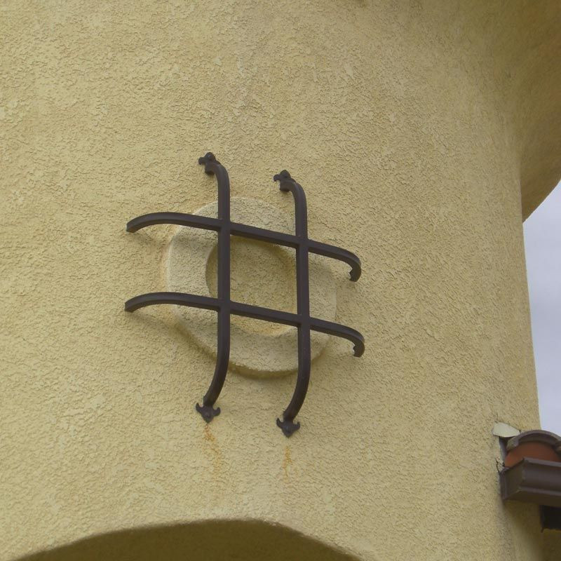 Hooks and Lattice Wrought Iron Exterior Accent - Thumbnail 4