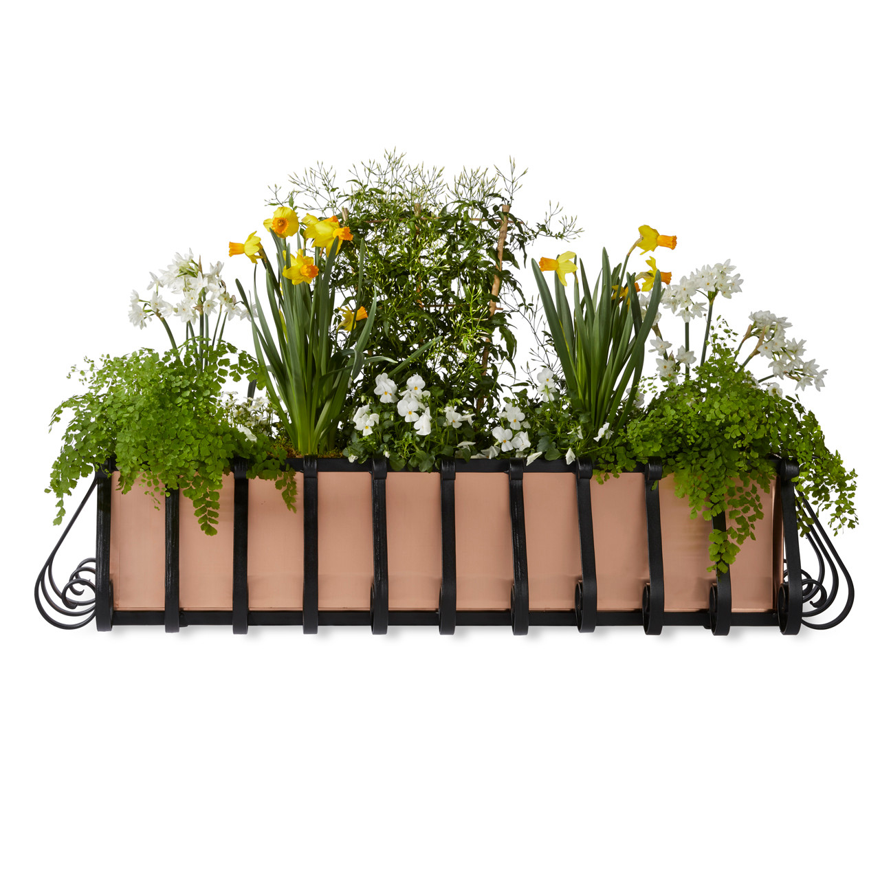 Round Railing Post Planters European Railing Planter- Choose 8 lengths and Rail Type