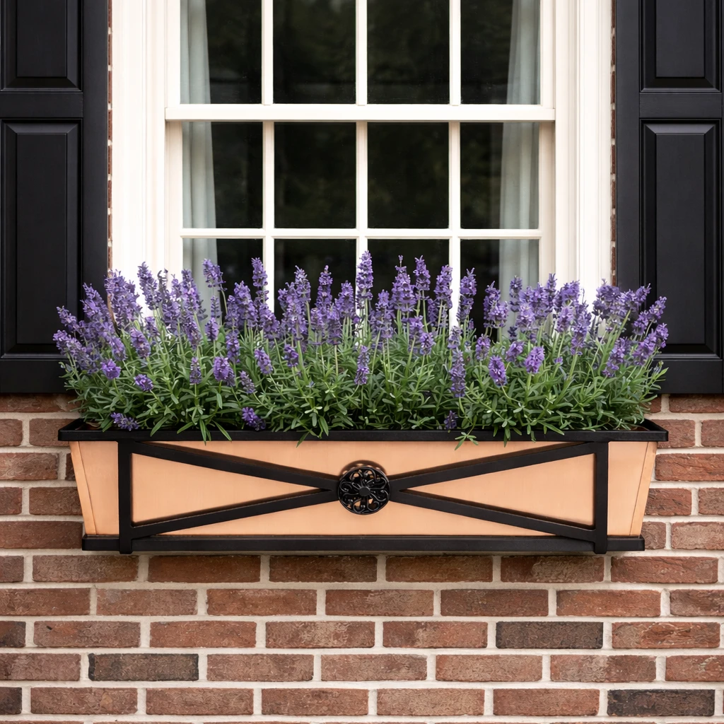 Medallion Window Box | Hooks & Lattice