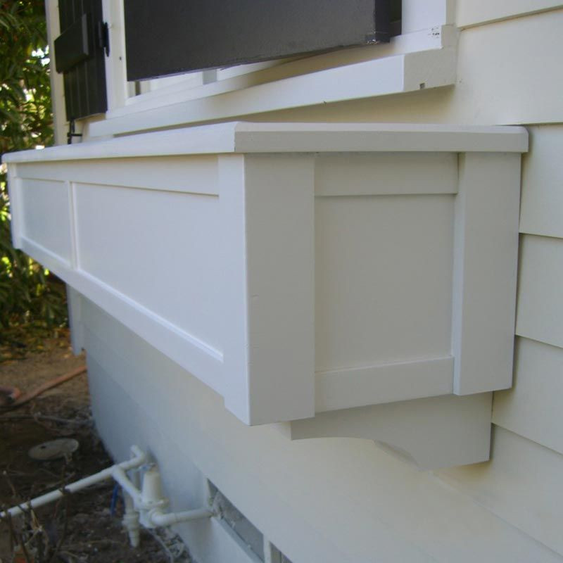 XL Hampton PVC Composite Cleat Mount Window Box