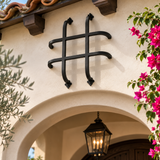 Simple Wrought Iron Exterior Accent over an archway
