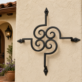 Lido Wrought Iron Exterior Accent on a cream colored stucco on a Spanish home.
