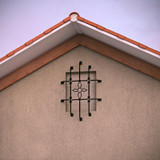 24"L x 36"H Cantara Wrought Iron Exterior Accent on a Spanish Villa.