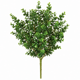 Tutone Green Eucalyptus UV protected artificial bush on white background