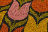 Close up of Colorful Tulips Door Mat