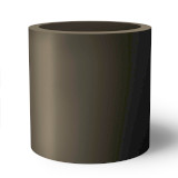 Black Fox Modern Round Planter on white background